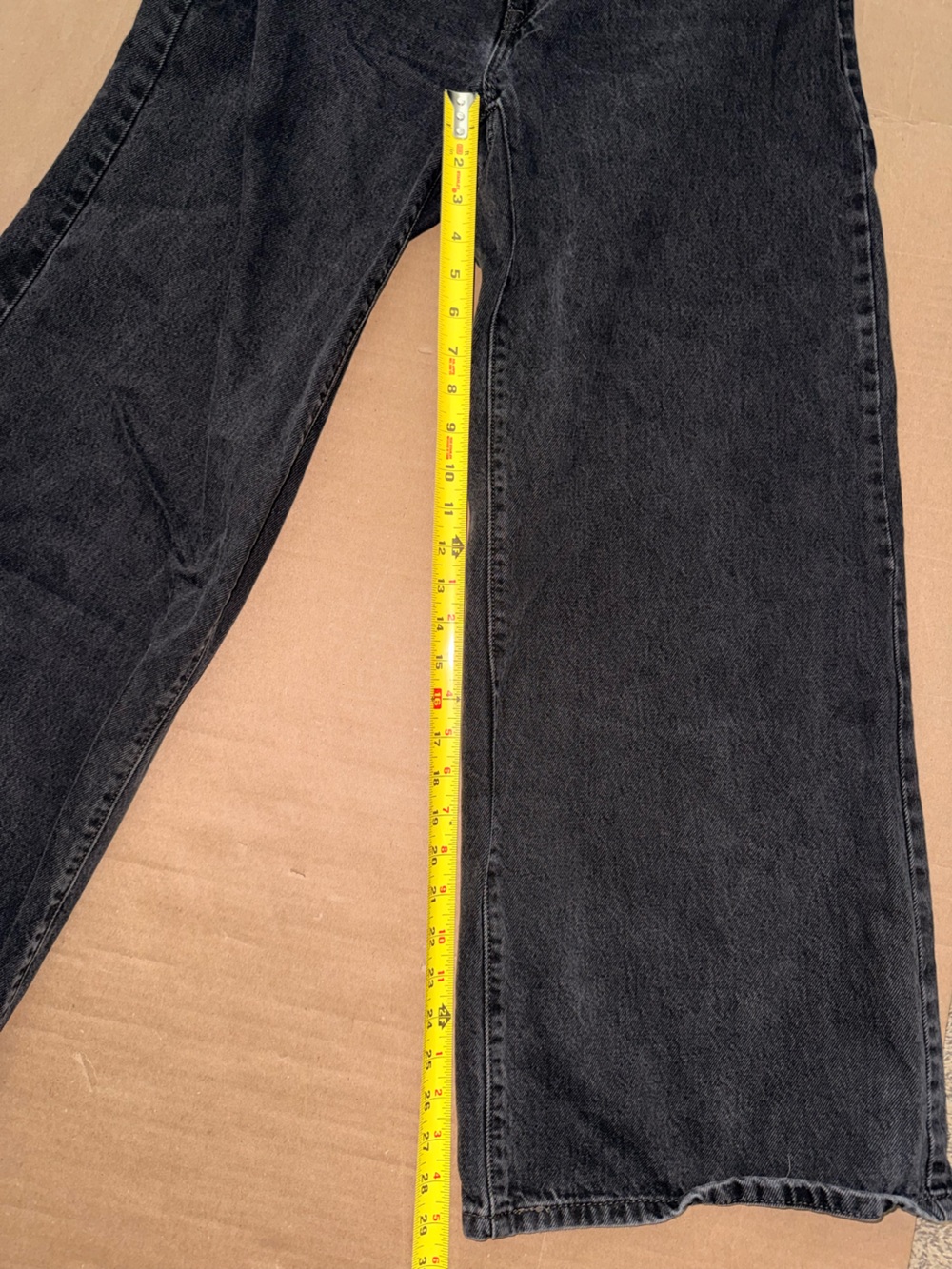 Levi’s 94 Baggy Wide Leg Jeans Black Wash High Rise W29 L31 100% Cotton - Picture 8 of 11